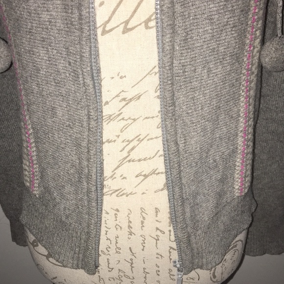 Old Navy grey wool zip up hoodie Small - Picture 6 of 8